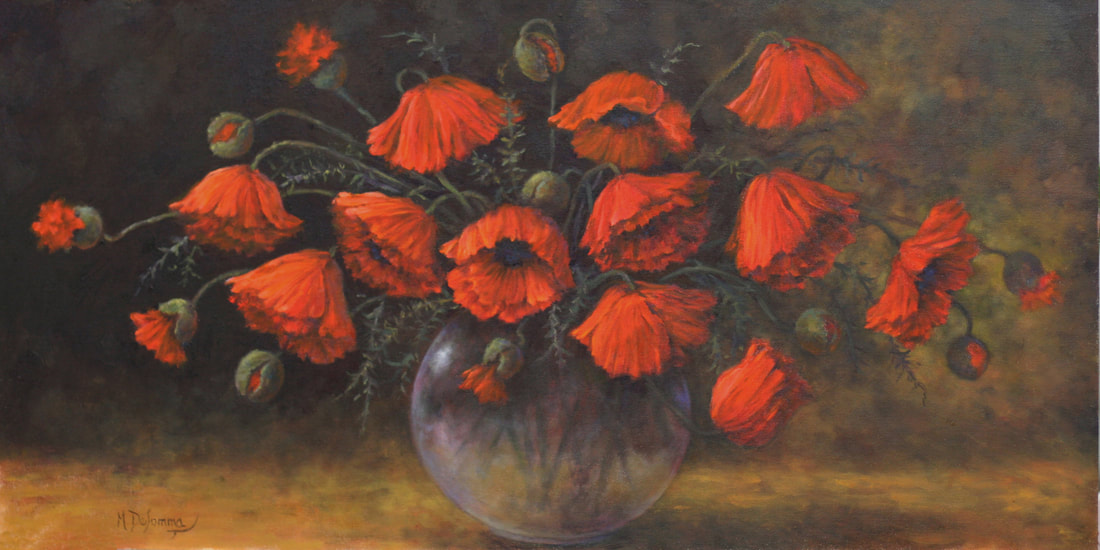 Poppies Oil Painting by Mally DeSomma