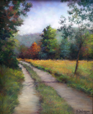 Landscape painting in pastel by Mally DeSomma
