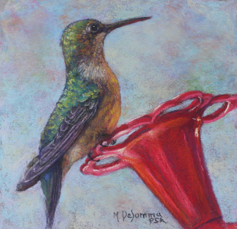 Hummingbird painting by Mally DeSomma