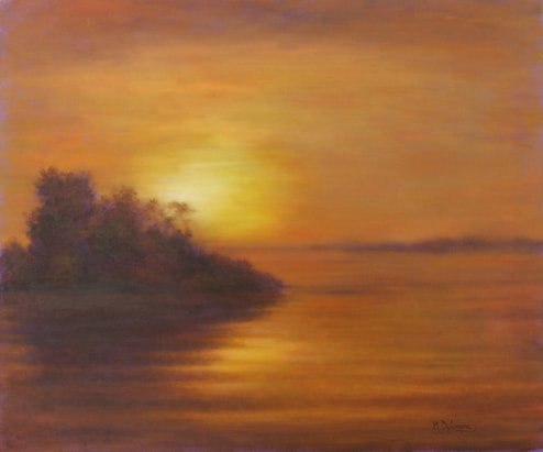 Sunset Painting by Mally DeSomma