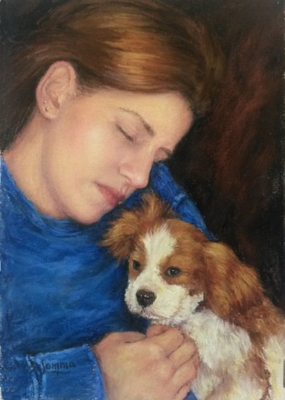 portrait painting by Mally DeSomma