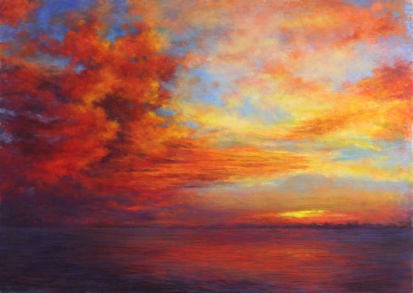Sunset Painting by Mally DeSomma